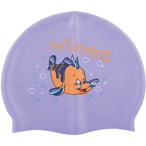 

Силиконовая шапочка для плавания Dobest, с рисунком, фиолетовая