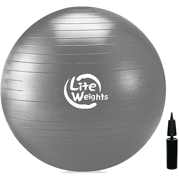 

Гимнастический Мяч Lite Weights, с насосом , 85см, серебряный