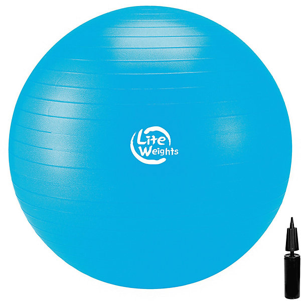 

Гимнастический Мяч Lite Weights, с насосом , 75см, голубой