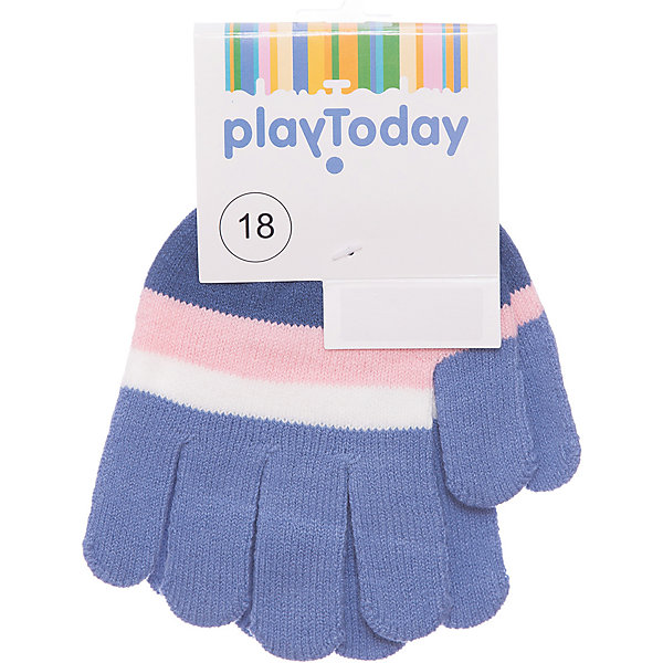 

Перчатки PlayToday для девочки, Голубой