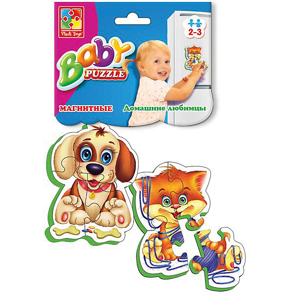 фото Мягкие магнитные Baby puzzle "Домашние любимцы" Vladi toys