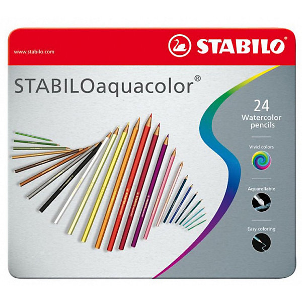 

Набор акварельных карандашей Stabilo aquacolor 24цв, металл