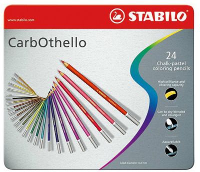Набор цветных пастелей Stabilo Carbothello, 24 цв, металл, артикул:7754184 - Рисование и раскрашивание Набор цветных пастелей Stabilo Carbothello, 24 цв, металл, артикул:7754184 - Рисование и раскрашивание