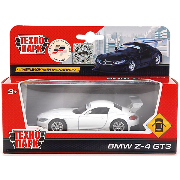 

Машина "BMW Z-4 GT3" металл. инерц., 1:38, открыв. двери., Черный/белый