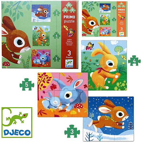 

Пазл Djeco "Зайчики", 12 элементов