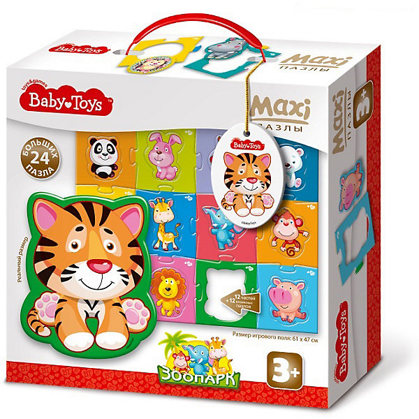 

Макси пазлы Baby Toys "Зоопарк", 24 элемента на поле 61х47см