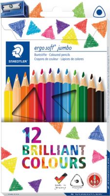 Набор цветных карандашей Staedtler «Ergosoft Jumbo», 12 цветов + точилка, артикул:7935241 - Рисование и раскрашивание Набор цветных карандашей Staedtler «Ergosoft Jumbo», 12 цветов + точилка, артикул:7935241 - Рисование и раскрашивание