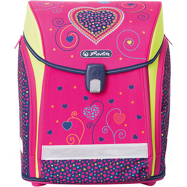

Ранец Herlitz "Midi New" Pink Hearts, без наполнения, Розовый/розовый