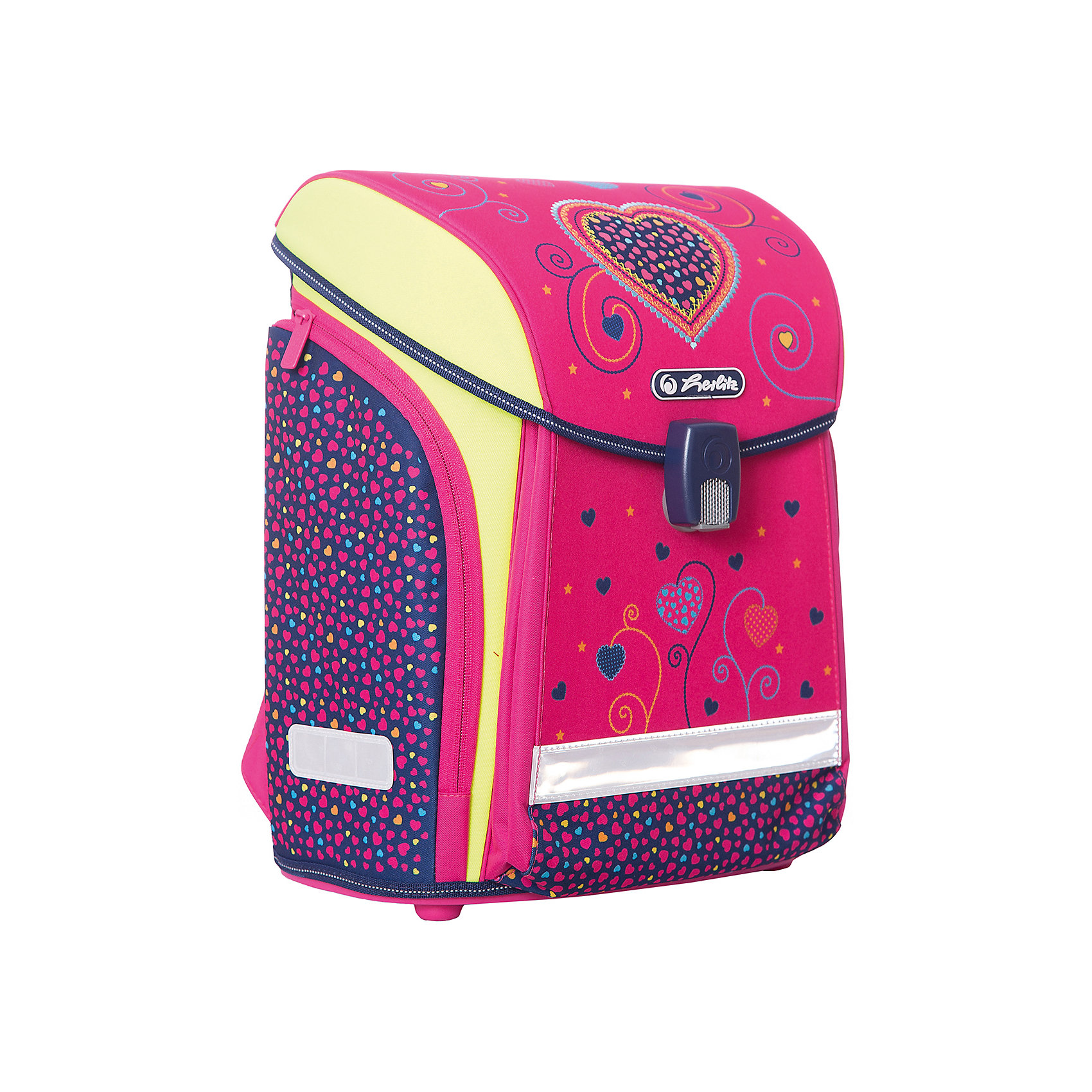 

Ранец Herlitz "Midi New" Pink Hearts, без наполнения, Розовый/розовый