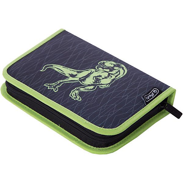 

Пенал с наполнением Herlitz Green Dino, 31 предмет, Черный