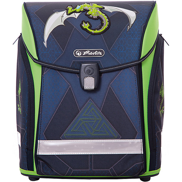 

Ранец Herlitz "Midi New" Green Robo Dragon, без наполнения, Синий