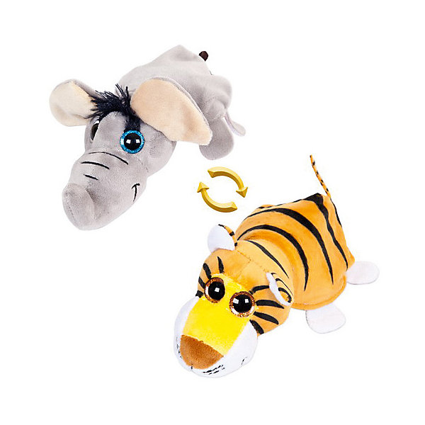 Мягкая игрушка "Перевертыши" Слон-Тигр, 16 см TEDDY 7941943