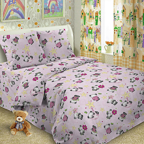 

Детское постельное белье 3 предмета Letto, BG-68, Розовый
