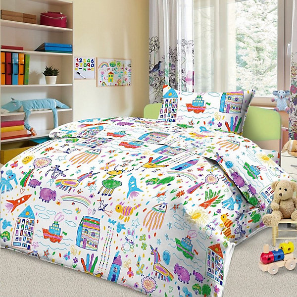 

Детское постельное белье 3 предмета Letto, BG-38, Белый