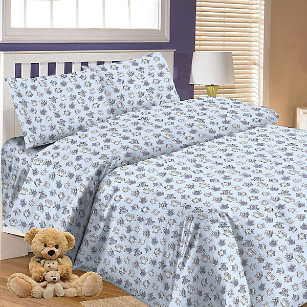 

Детское постельное белье 3 предмета Letto, BG-65, Синий