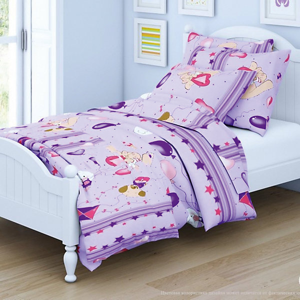 

Детское постельное белье 3 предмета Letto, BG-62, Фиолетовый