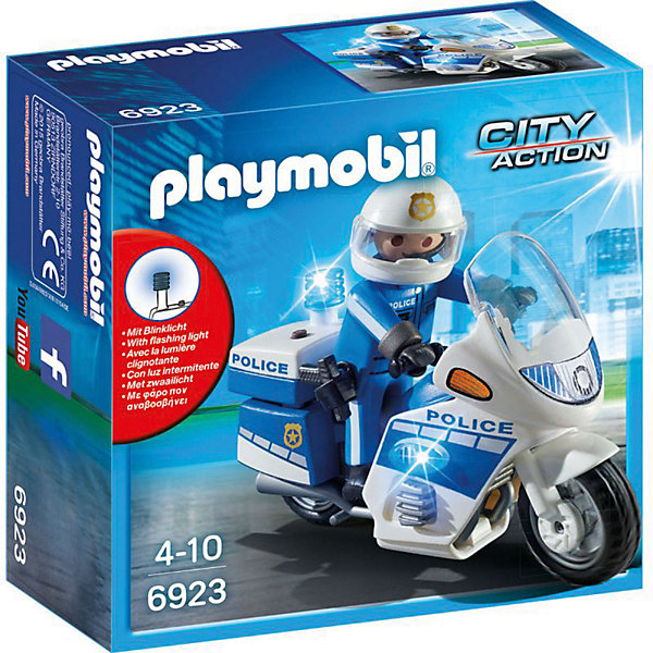 

Конструктор Playmobil "Полиция" Полицейский мотоцикл со светодиодом