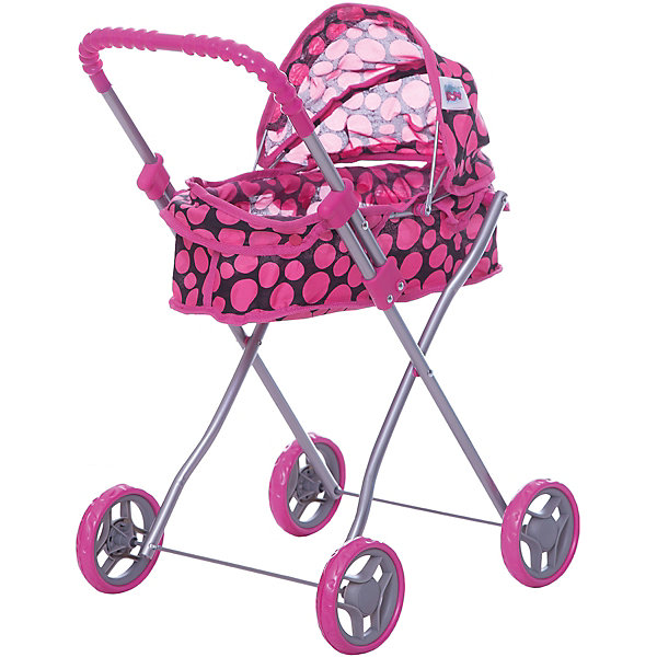 

Коляска для кукол Buggy Boom, черная в розовый горошек, Коляска для кукол Buggy Boom, черная в горошек