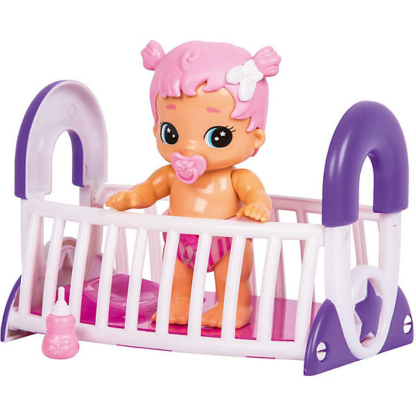 

Интерактивная кукла Moose "Bizzy Bubs" Грейси с кроваткой, Розовый