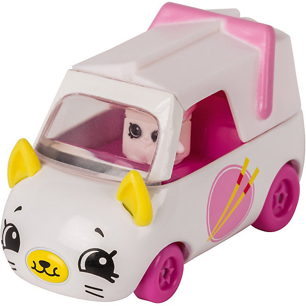 

Игровой набор Moose "Cutie Car" Машинка с мини-фигуркой Shopkins, Zoomy Noodless, Белый
