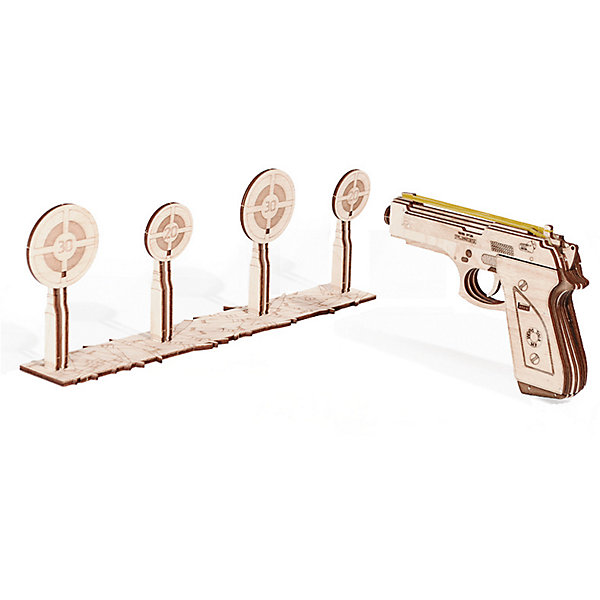 фото Сбоная модель Wood Trick "Пистолет-резинкострел с мишенями"