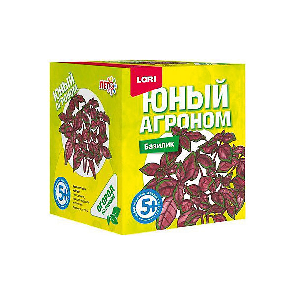 

Набор для выращивания Lori Юный агроном "Базилик", Бордовый