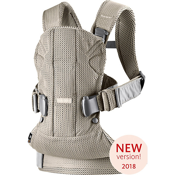 

Рюкзак-кенгуру BabyBjorn One Mesh серо-бежевый, Beige/grau