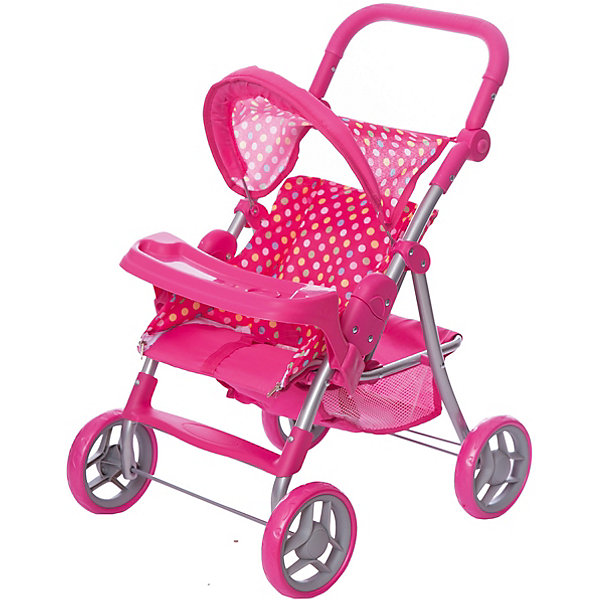 

Коляска-трансформер для кукол Buggy Boom cерия Скайна (Skyna), розовая в горошек, Розовый