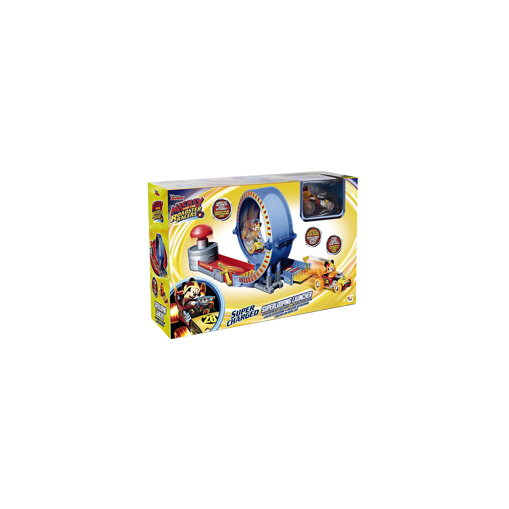 Disney Игровой набор "Микки и весёлые гонки: трюковое кольцо" (40х19х14 см, родстер) IMC Toys 8001020