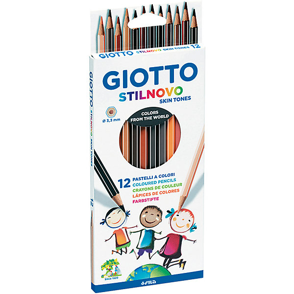 

Карандаши GIOTTO имитирующие оттенки кожи человека, 12 штук, Разноцветный