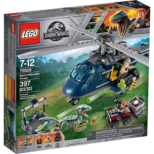 Конструктор Jurassic World 75928: Погоня за Блю на вертолёте Lego 8005730
