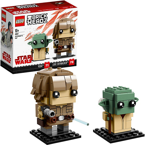 

Сборная фигурка LEGO BrickHeadz 41627: Люк и Йода