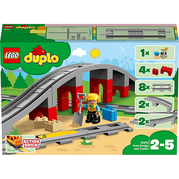 LEGO Конструктор LEGO DUPLO Town 10872: Железнодорожный мост