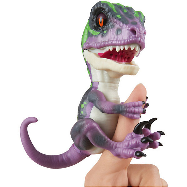 Интерактивный динозавр Fingerlings, 12 см (фиолетовый с темно-зеленым) WOWWEE 8265872