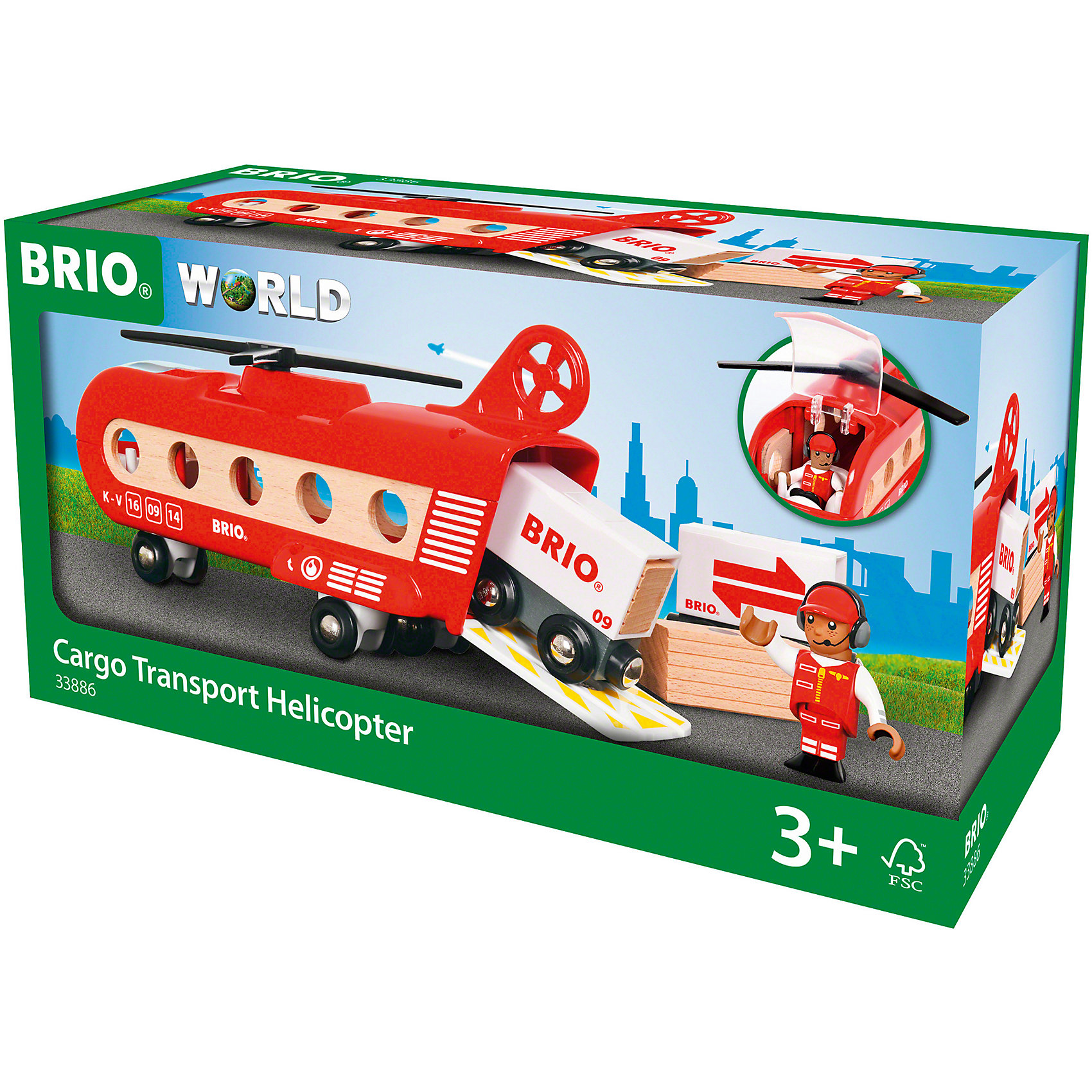 Игровой набор "Грузовой вертолёт с вагонами" Brio 8284689