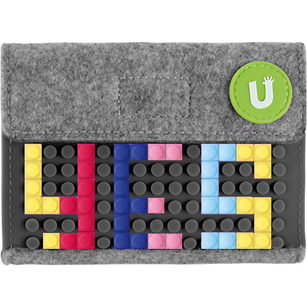

Пиксельный кошелек Upixel «Pixel felt small wallet», серый, Пиксельный кошелек Upixel «Pixel felt small wallet»,