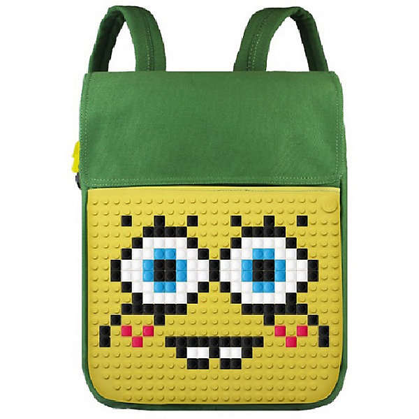 фото Пиксельный рюкзак Upixel «Canvas Top Lid pixel Backpack», зеленый-желтый