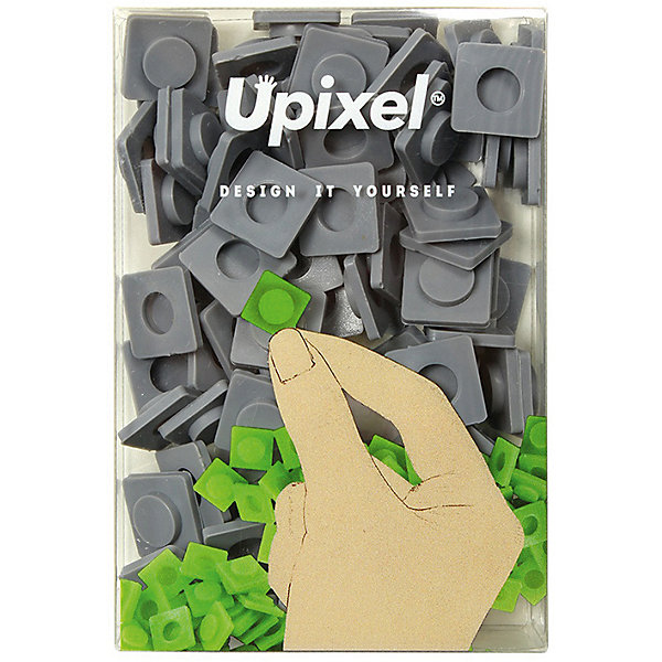 

Пиксели большие Upixel, сетло серый, Пиксели большие Upixel, сетло
