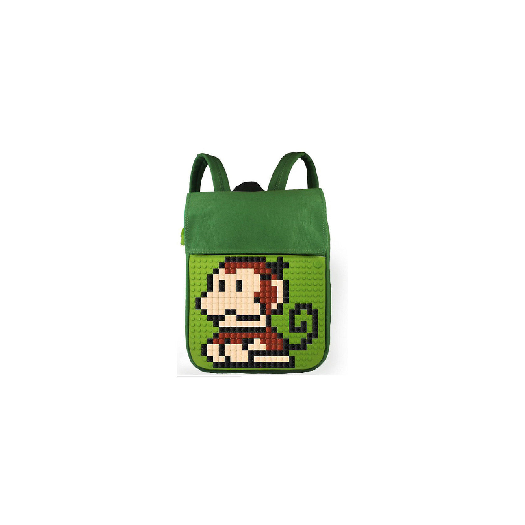 фото Пиксельный рюкзак Upixel «Canvas Top Lid pixel Backpack», зеленый