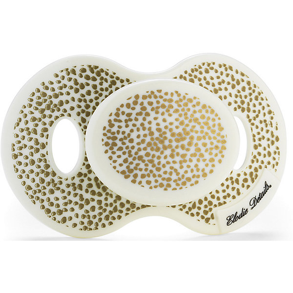 

Силиконовая пустышка Elodie Details "Gold Shimmer" c 3 мес., бело-золотая, Белый/золотой