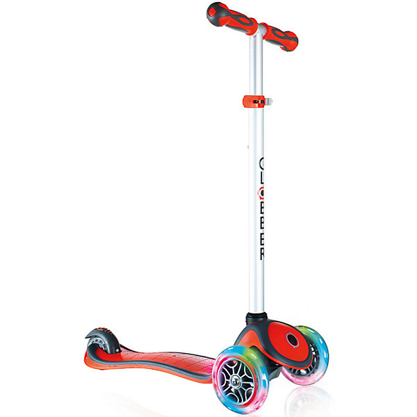 

Трехколесный самокат Globber Primo Plus Lights, красный, Трехколесный самокат Globber Primo Plus Lights,