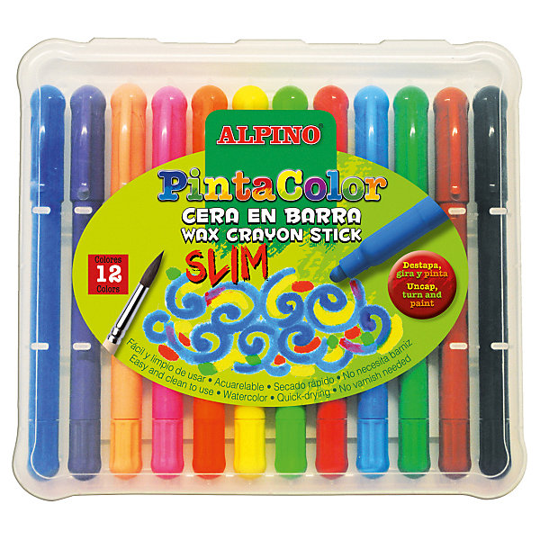 ALPINO Восковые акварельные карандаши PINTACOLOR SLIM, 12 цветов