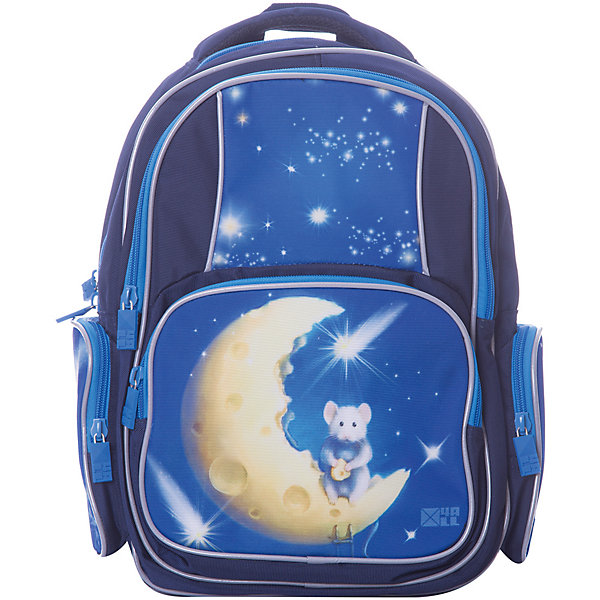 

Рюкзак 4ALL Линия School 02P, синий, Рюкзак 4ALL Линия School 02P,