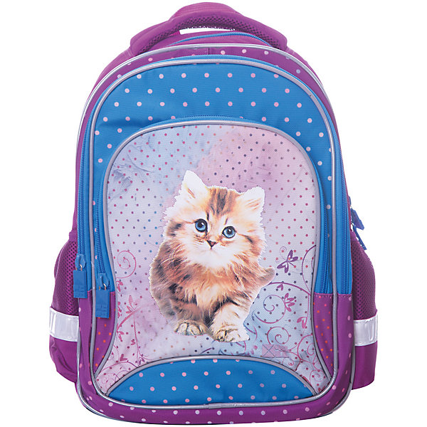 

Рюкзак 4ALL Линия School, фиолетово-бирюзовый, Фиолетовый
