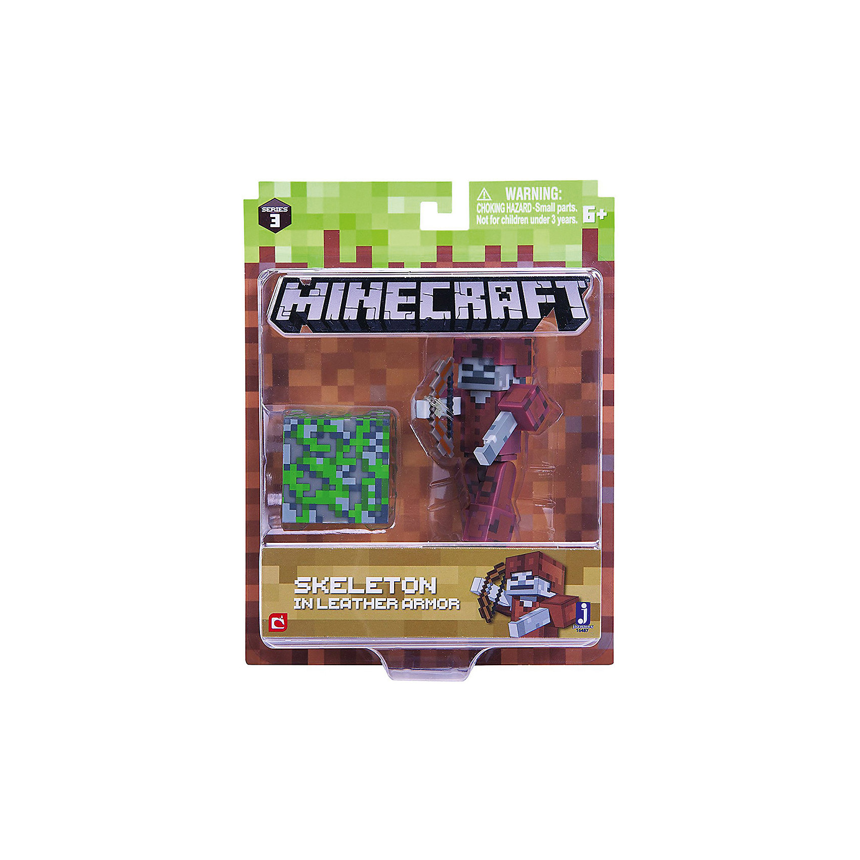 фото Игровая фигурка Jazwares Minecraft Skeleton in Leather Armor,  8 см