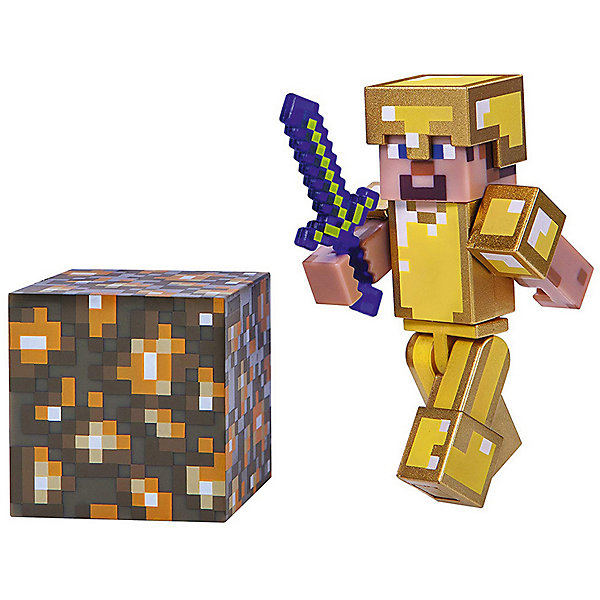 

Игровая фигурка Jazwares Minecraft Steve in Gold Armor, 8 см
