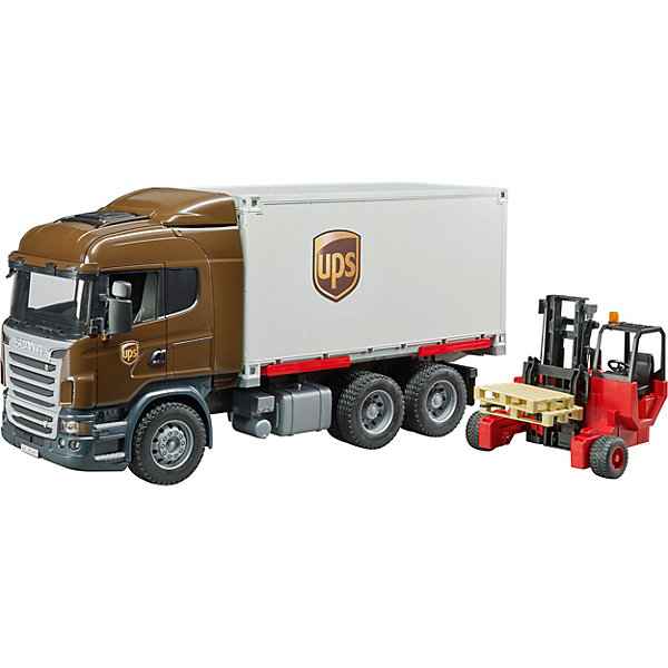 

Scania фургон UPS с погрузчиком и паллетами