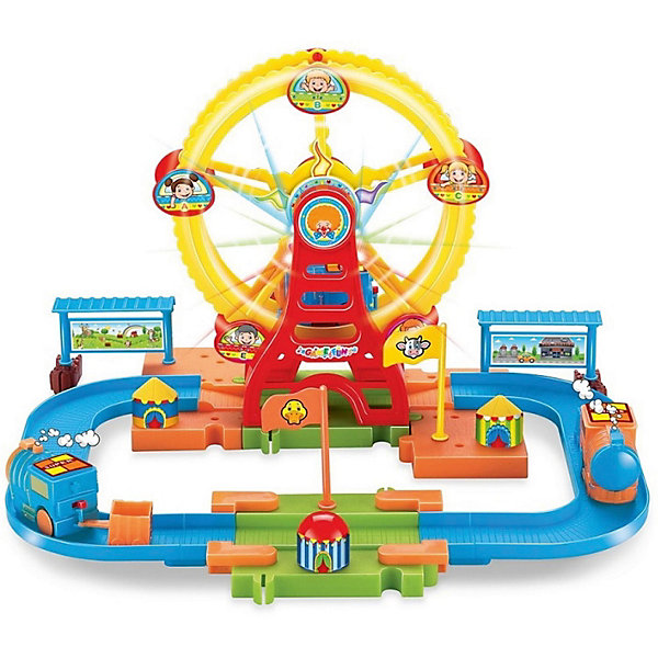 

Железная дорога Devik Toys с поездом (свет, звук), Разноцветный