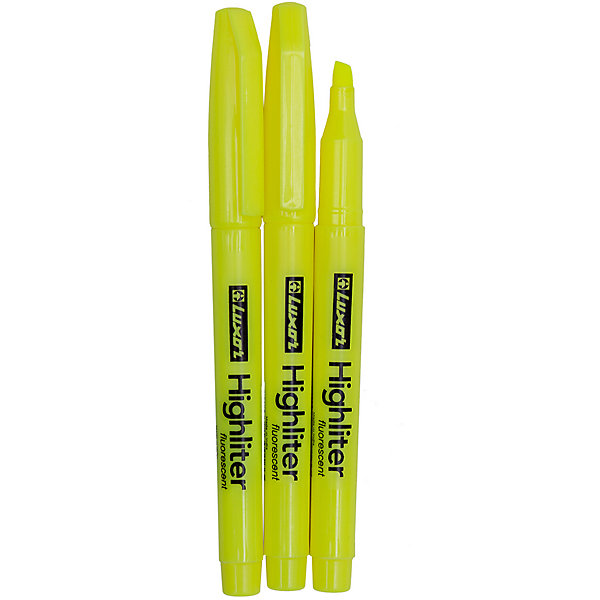 Текстмаркеры "Highlighters" 3 шт, 3 цвета Luxor 8334194