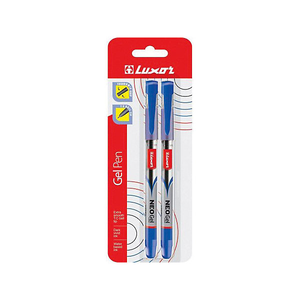 

Гелевые ручки Luxor "Neo Gel Pen" 2 шт, синие, Синий